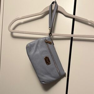 Michael kors Elegant Blue Leather Wristlet